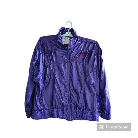 VTG 90s Adidas womens windbreaker track suit jacket & Pants M Purple / Pink Y2K - Picture 1 of 16
